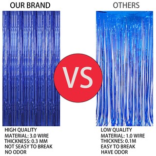 Foto 3 | Foto 3 | Cortinas Metálicas Con Flecos De Oropel Paquete De 4 Color Azul - Venta Internacional.