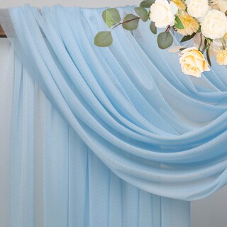 Foto 3 | Foto 3 | Telón De Fondo De Tela Para Drapear Con Forma De Arco De Boda Wokceer Color Azul Bebé - Venta Internacional.
