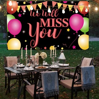 Foto 4 | Foto 4 | Banner Vicycaty Con Texto «te Echaremos De Menos» Para Decoración De Fiesta  185 Cm X 110 Cm - Venta Internacional.