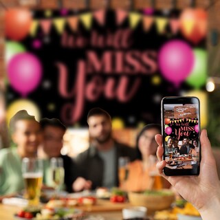 Foto 5 | Foto 5 | Banner Vicycaty Con Texto «te Echaremos De Menos» Para Decoración De Fiesta  185 Cm X 110 Cm - Venta Internacional.