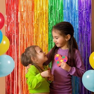 Foto 5 | Foto 5 | Cortinas Con Flecos Lolstar Rainbow Foil De 1 X 2 M  Paquete De 2 - Venta Internacional.