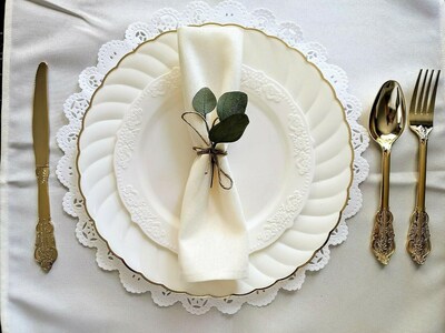 Foto 6 | Foto 6 | Platos Desechables Para Ocasiones Especiales Paquete De 120 Fiesta De Boda Vintage - Venta Internacional.