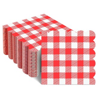 Foto 1 | Foto 1 | Servilletas Desechables A Cuadros Xiangqu Red Gingham 120 Unidades - Venta Internacional.