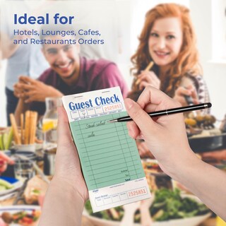 Foto 6 | Foto 6 | Chequeras Guest Check-books Para Servidores Fmp Brands Paquete De 20 (1000 Hojas) - Venta Internacional.