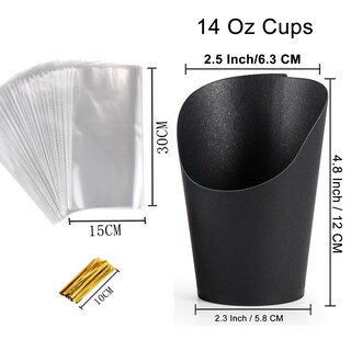 Foto 5 | Foto 5 | Juego De Vasos Desechables Para Charcutería 60 Unidades Con Palitos Y Bolsas De 400 Ml - Venta Internacional.