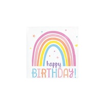 Servilletas Para Bebidas Creative Converting Happy Rainbow  16 Unidades - Venta Internacional.