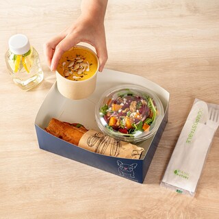 Foto 5 | Foto 5 | Bandejas Desechables Para Hamburguesas Restaurantware Bio Tek 21x15x9 Cm 100u - Venta Internacional.