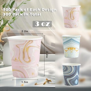 Foto 2 | Foto 2 | Vasos De Baño Desechables Paper Cups Bysnow 3 Onzas 300 Unidades - Venta Internacional.