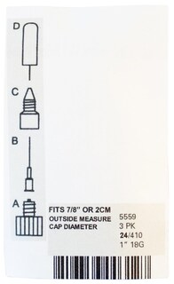 Foto 2 | Foto 2 | Punta Aplicadora Fineline 18 Calibre 1 3 Paquetes 24/410 Banda Amarilla - Venta Internacional.