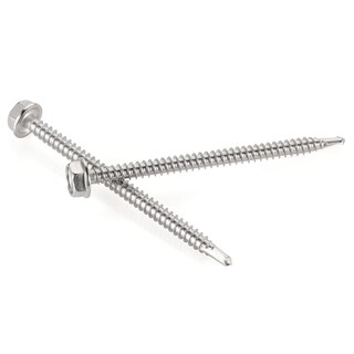 Foto 4 | Foto 4 | Tornillos Autoperforantes Con Cabeza De Arandela Hexagonal #14 X 9 5 Cm Acero Inoxidable 410 - Venta Internacional.