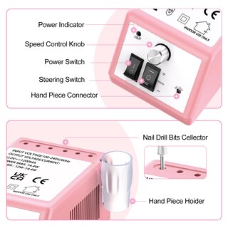 Foto 4 | Foto 4 | Taladro De Uñas Eléctrico Jiasheng 20000 Rpm Para Salon Pale Pink - Venta Internacional.