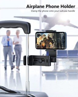 Foto 2 | Foto 2 | Soporte Para Teléfono Miikare Airplane Travel Con Rotación De 360° Negro - Venta Internacional.