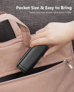 Foto 7 | Foto 7 | Soporte Para Teléfono Miikare Airplane Travel Con Rotación De 360° Negro - Venta Internacional.