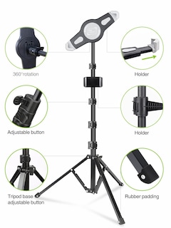 Foto 6 | Foto 6 | Soporte Para Trípode Elitehood Para Ipad Altura Ajustable 165 Cm - Venta Internacional.