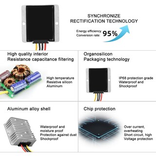 Foto 6 | Foto 6 | Convertidor De Voltaje Yipin Hexha 20a 240w Dc 24v/36v/48v A 12v - Venta Internacional.