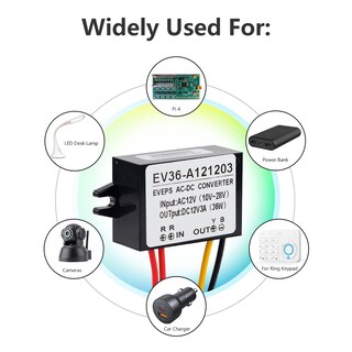 Foto 3 | Foto 3 | Convertidor De Voltaje Watris Veiyi Step Down Ac 10-28 V A Dc12 V - Venta Internacional.