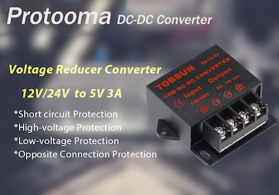 Foto 2 | Foto 2 | Convertidor De Voltaje Protooma Dc 12v 24v A 5v 3a 15w - Venta Internacional.