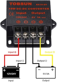 Foto 3 | Foto 3 | Convertidor De Voltaje Protooma Dc 12v 24v A 5v 3a 15w - Venta Internacional.