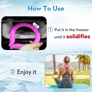 Foto 2 | Foto 2 | Tubo De Refrigeración Para El Cuello Luck Syllable Enfriador De Hielo Reutilizable Color Rosa - Venta Internacional.