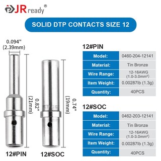 Foto 3 | Foto 3 | Terminales De Conexión De Cableado Jrready Deutsch Dtp Tamaño 12 - Venta Internacional.