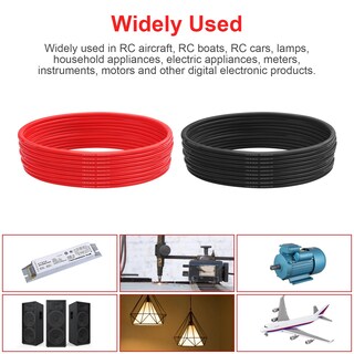 Foto 3 | Foto 3 | Cable Eléctrico De Alambre De Silicona Calibre 16 Awg 20 Pies Rojo Y 20 Pies Negro - Venta Internacional.
