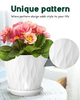 Foto 5 | Foto 5 | Macetas Goproauto De 15 Cm Con Orificio De Drenaje Y Bandeja 5 Paquetes - Venta Internacional.