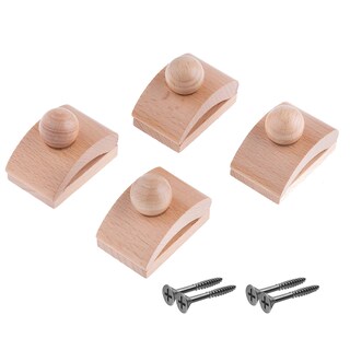 Foto 1 | Foto 1 | Colgadores De Pared Elegantes Para Colchas De Madera Con 4 Clips Y Tornillos - Venta Internacional.