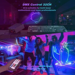 Foto 3 | Foto 3 | Luz Láser Para Fiestas Keaide Animation Loop Activada Por Sonido Rgb - Venta Internacional.