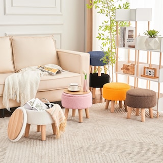 Foto 7 | Foto 7 | Otomana De Almacenamiento Poofzy Small White Sherpa Para Sala De Estar - Venta Internacional.