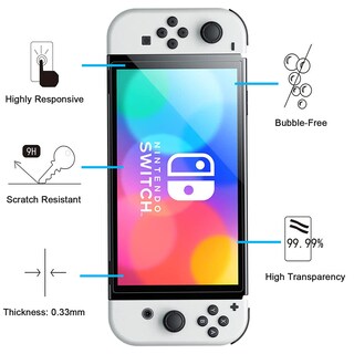 Foto 3 | Foto 3 | Protector De Pantalla De Cristal Templado Oled Para Nintendo Switch - Venta Internacional.