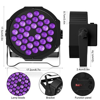 Foto 4 | Foto 4 | Luces De Escenario U`king Black Lights 72 W Uv 36 Led Luz Negra - Venta Internacional.