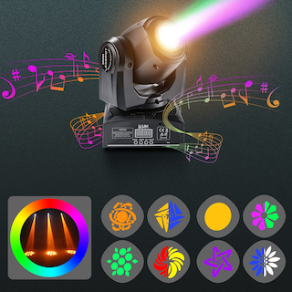 Foto 2 | Foto 2 | Foco Led Bsbl Moving Head Para Dj 30 W Con 8 Gobos De 15 Colores - Venta Internacional.