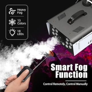 Foto 2 | Foto 2 | Máquina De Niebla Vokora 1200w Con 18 Luces Led Para Halloween - Venta Internacional.