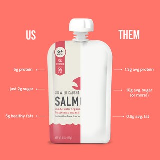 Foto 5 | Foto 5 | Bolsa De Comida Para Bebés Serenity Kids De Más De 6 Meses  Salmón 100% Capturado En Estado Salvaje - Venta Internacional.