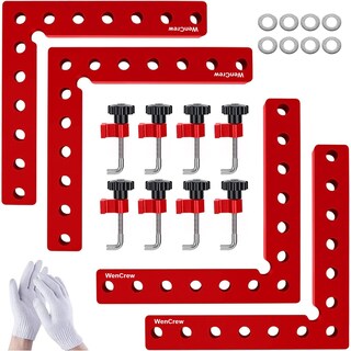 Foto 1 | Foto 1 | Pinzas De Esquina Wencrew 4 Unidades Aluminio 5 5 Cm Para Carpintería - Venta Internacional.