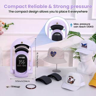 Foto 6 | Foto 6 | Heat Press Machine Akeydiy - Gorra Automática 3 En 1 Para Gorras Color Morado - Venta Internacional.