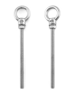 Foto 1 | Foto 1 | Eyelos Roscados Qwork Paquete De 10 Unidades 6 Mm X 10 Cm Acero Inoxidable - Venta Internacional.