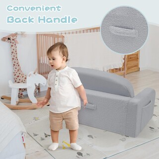 Foto 6 | Foto 6 | Sofá Infantil Foryoomi Extra Ancho 2 En 1 Suave Con Manta Rainbow - Venta Internacional.