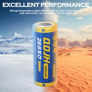 Foto 7 | Foto 7 | Batería Recargable Qojh 26650 3.7v 5000mah Para Linternas Paquete De 2 - Venta Internacional.