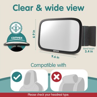 Foto 4 | Foto 4 | Espejo De Coche Para Bebé Onco Reposacabezas Fijo Compatible Con Tesla - Venta Internacional.