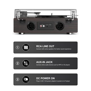 Foto 6 | Foto 6 | Reproductor De Discos Retrolife Tocadiscos Vintage Bluetooth Color Nogal - Venta Internacional.