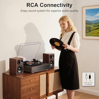 Foto 7 | Foto 7 | Reproductor De Discos Retrolife Tocadiscos Vintage Bluetooth Color Nogal - Venta Internacional.