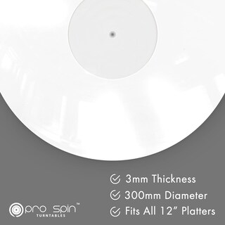 Foto 3 | Foto 3 | Tapete Giratorio Pro Spin De Acrílico Blanco Para 12 Discos De Vinilo - Venta Internacional.