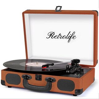 Foto 1 | Foto 1 | Tocadiscos De Vinilo Retrolife Portátil De 3 Velocidades Con Bluetooth - Venta Internacional.