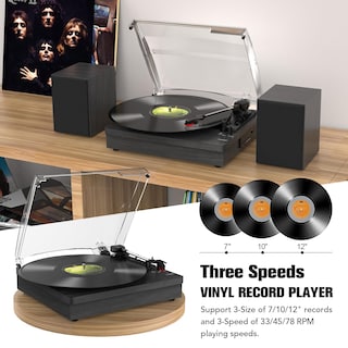 Foto 4 | Foto 4 | Reproductor De Discos De Vinilo Retrolife Con Bluetooth De 3 Velocidades Y 2 Altavoces - Venta Internacional.