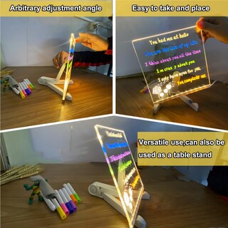 Foto 4 | Foto 4 | Tablero De Notas Led Carethys Con Soporte De 11 8 X 7 87 Pulgadas Y 5 9 X 5 9 Pulgadas Juego De 2 - Venta Internacional.