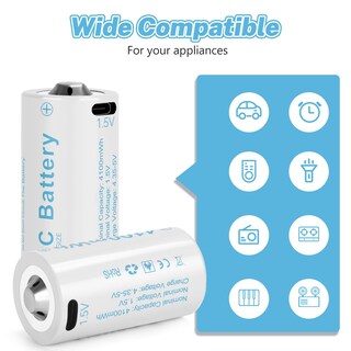 Foto 5 | Foto 5 | Baterías De Litio Recargables Winbasic C Tamaño 4100mwh 1.5v - Venta Internacional.