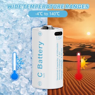 Foto 6 | Foto 6 | Baterías De Litio Recargables Winbasic C Tamaño 4100mwh 1.5v - Venta Internacional.