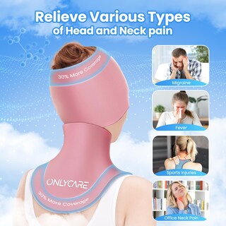 Foto 3 | Foto 3 | Juego De Bolsas De Hielo Para Cuello Y Gorro Para Aliviar La Migraña Onlycare - Venta Internacional.