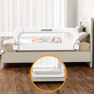 Foto 1 | Foto 1 | Barra De Cama Plegable Upgogo Para Niños Pequeños Protección De Seguridad Para Bebés Blanca - Venta Internacional.